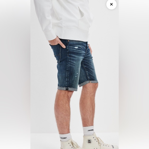 American Eagle Airflex+ Men's Ripped Denim At The Knee Jean NWOT - Picture 2 of 9